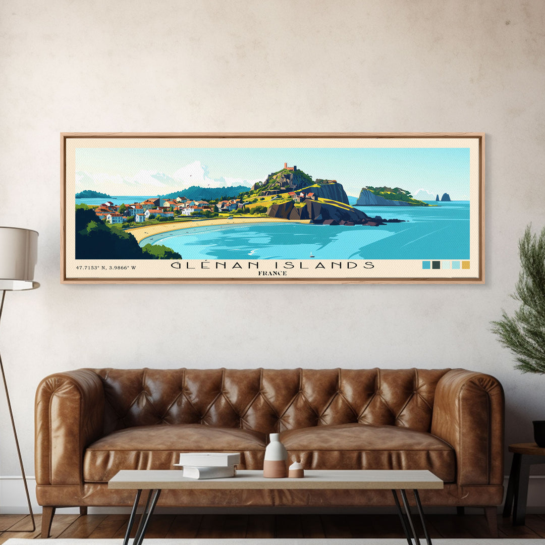 Glénan Islands, France Panoramic Print, Vacation Gift, France Wall Art, Vacation Wall Art, Vacatation Memories, Beach Decor, Beach Or Lakehouse Art