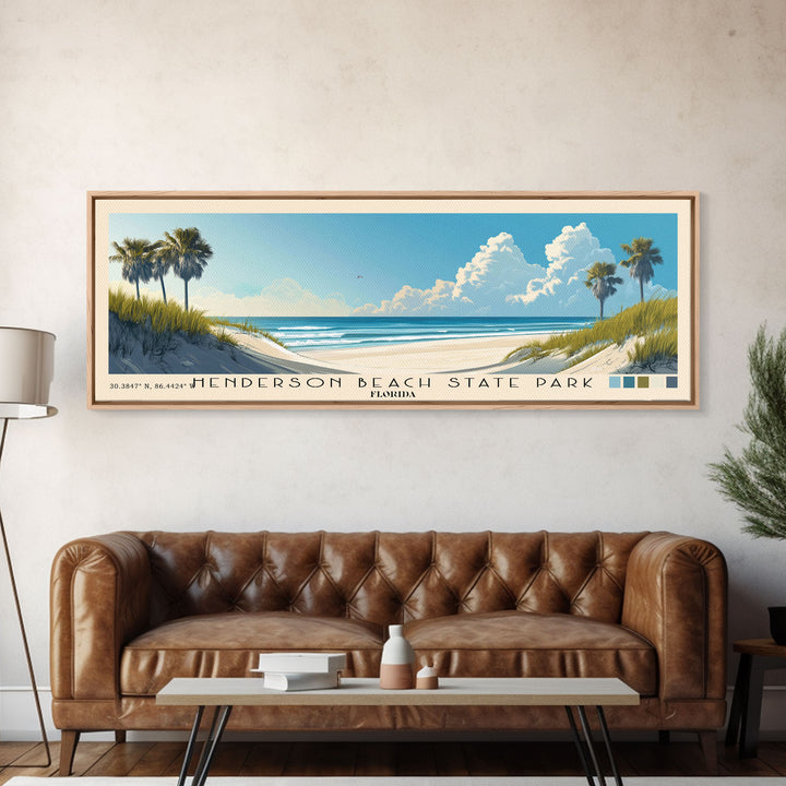 Henderson Beach State Park, Florida Panoramic Print, Vacation Gift, Florida Wall Art, Vacation Wall Art, Vacatation Memories, Beach Decor, Beach Or Lakehouse Art