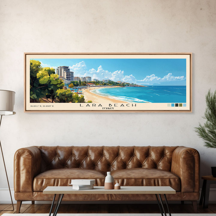 Lara Beach, Turkey Panoramic Print, Vacation Gift, Turkey Wall Art, Vacation Wall Art, Vacatation Memories, Beach Decor, Beach Or Lakehouse Art