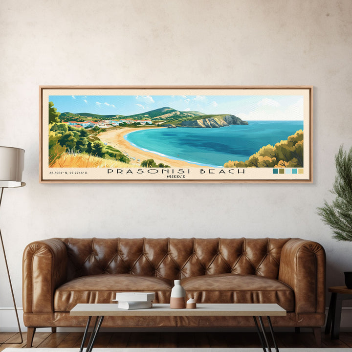 Prasonisi Beach, Greece Panoramic Print, Vacation Gift, Greece Wall Art, Vacation Wall Art, Vacatation Memories, Beach Decor, Beach Or Lakehouse Art