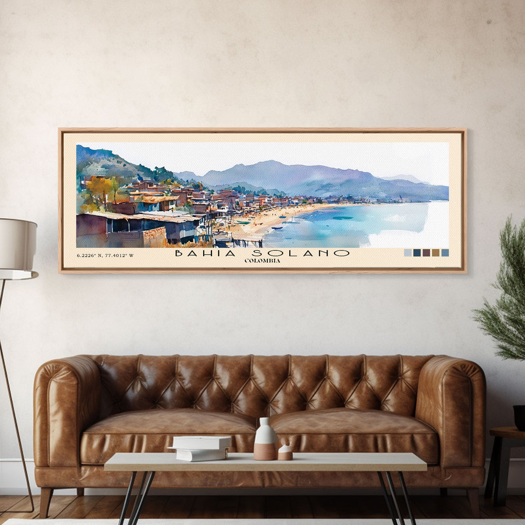Bahia Solano, Colombia Watercolor Print, Vacation Gift, Colombia Wall Art, Beach Painting, Beach Decor, Beach Or Lakehouse Art