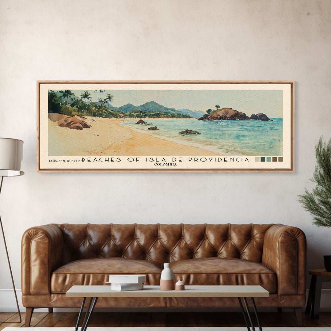Beaches of Isla de Providencia, Colombia Watercolor Print, Vacation Gift, Colombia Wall Art, Vacation Wall Art, Vacatation Memories, Beach Decor, Beach Or Lakehouse Art