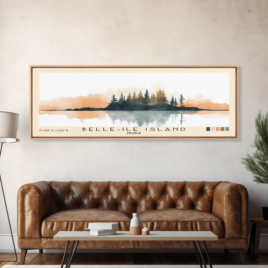 Belle-Ile Island, France Watercolor Beach Print, Vacation Gift, France Wall Art, Beach Painting, Beach Decor, Beach Painting