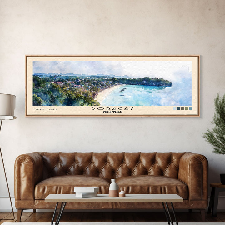 Boracay, Philippines Watercolor Print, Vacation Gift, Philippines Wall Art, Vacation Wall Art, Vacatation Memories, Beach Decor, Beach Or Lakehouse Art