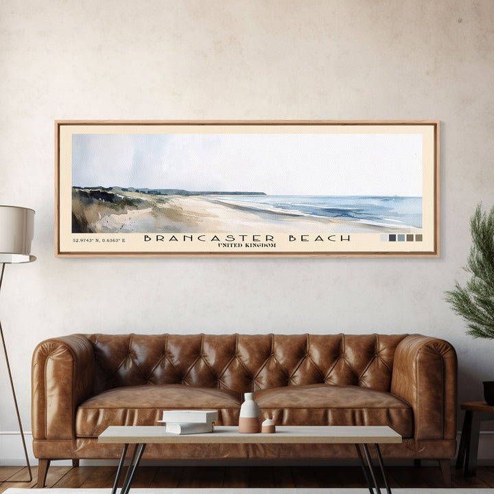 Brancaster Beach, United Kingdom Watercolor Print, Vacation Gift, United Kingdom Wall Art, Beach Painting, Beach Decor, Beach Or Lakehouse Art