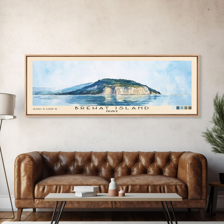 Bréhat Island, France Watercolor Beach Print, Vacation Gift, France Wall Art, Beach Painting, Beach Decor, Beach Painting