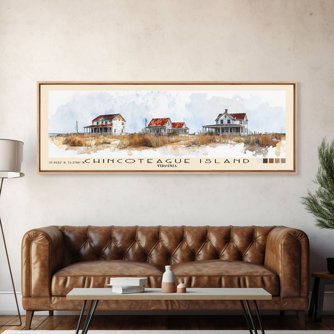 Chincoteague Island, Virginia Watercolor Print, Vacation Gift, Virginia Wall Art, Beach Painting, Beach Decor, Beach Or Lakehouse Art