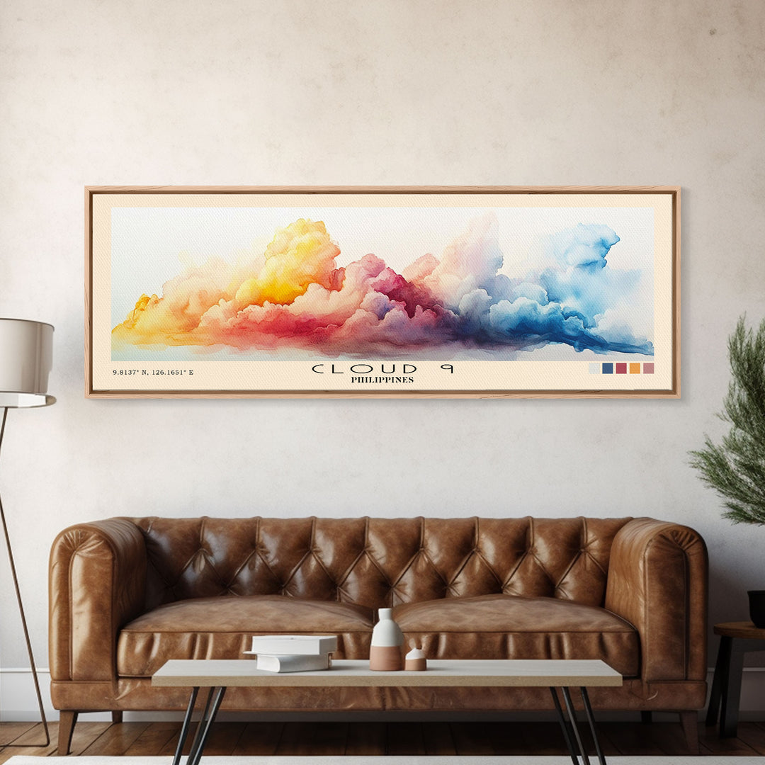 Cloud 9, Philippines Watercolor Print, Vacation Gift, Philippines Wall Art, Beach Painting, Beach Decor, Beach Or Lakehouse Art