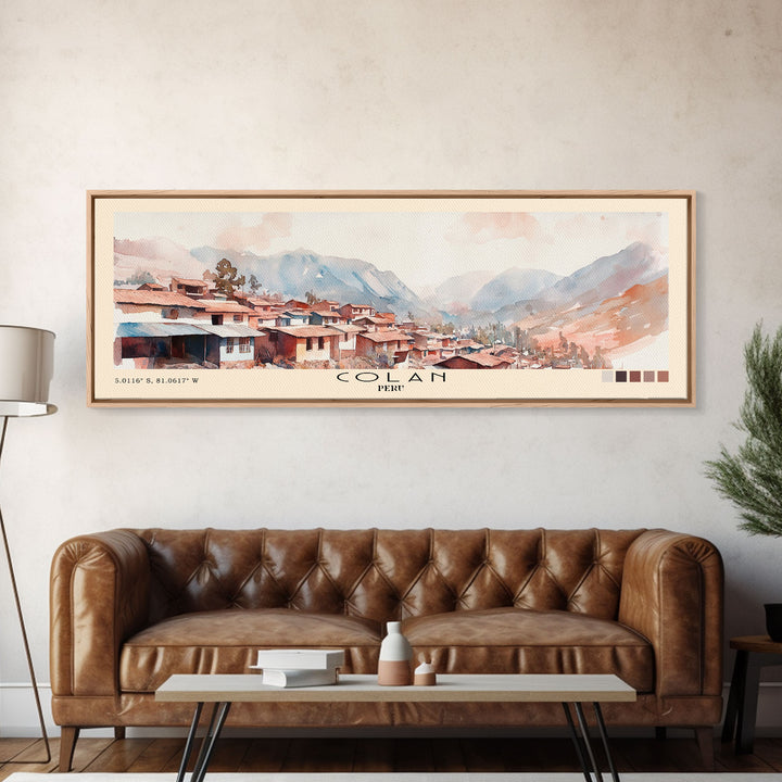 Colan, Peru Watercolor Print, Vacation Gift, Peru Wall Art, Beach Painting, Beach Decor, Beach Or Lakehouse Art