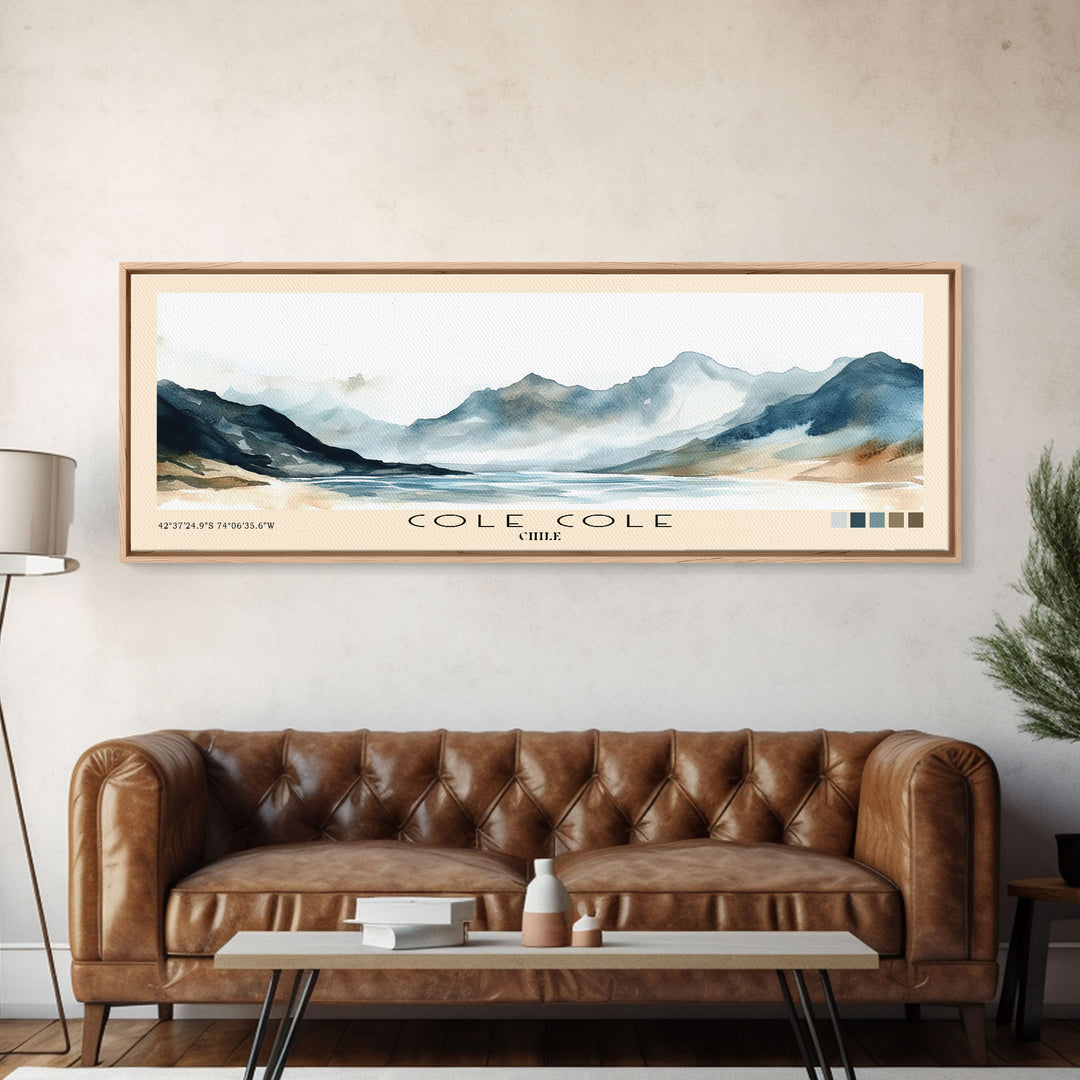 Cole Cole, Chile Watercolor Beach Print, Vacation Gift, Chile Wall Art, Beach Painting, Beach Decor, Beach Painting