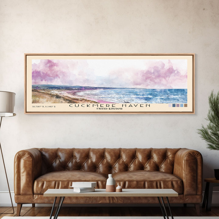 Cuckmere Haven, United Kingdom Watercolor Print, Vacation Gift, United Kingdom Wall Art, Vacation Wall Art, Vacatation Memories, Beach Decor, Beach Or Lakehouse Art