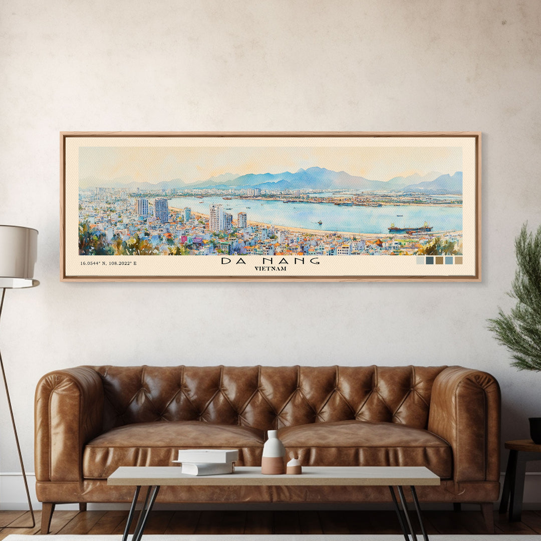 Da Nang, Vietnam Watercolor Print, Vacation Gift, Vietnam Wall Art, Vacation Wall Art, Vacatation Memories, Beach Decor, Beach Or Lakehouse Art