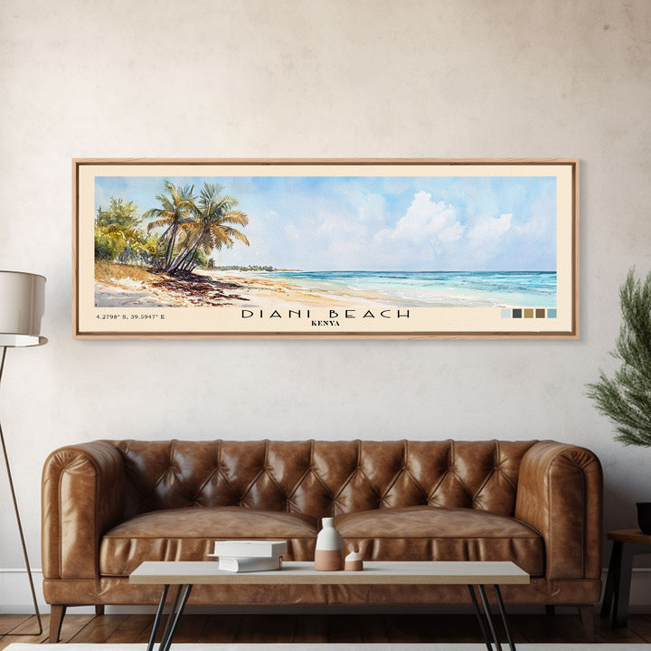 Diani Beach, Kenya Watercolor Print, Vacation Gift, Kenya Wall Art, Vacation Wall Art, Vacatation Memories, Beach Decor, Beach Or Lakehouse Art