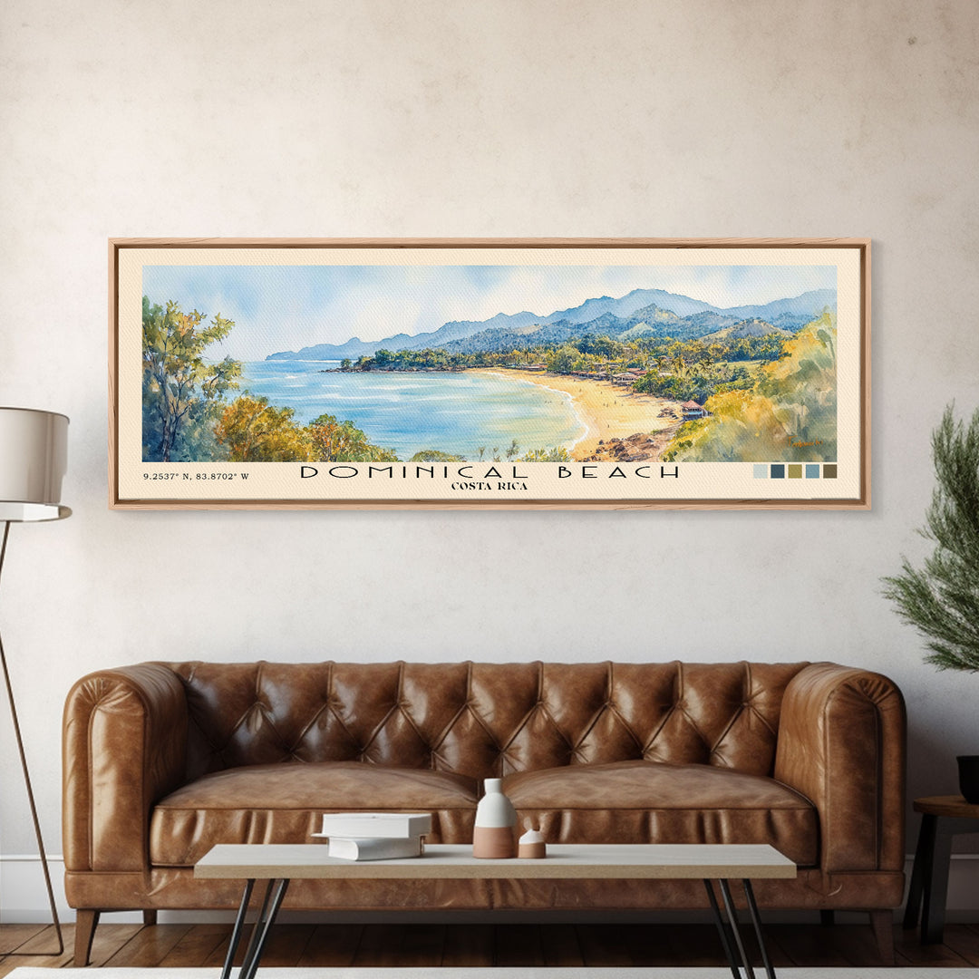 Dominical Beach, Costa Rica Watercolor Print, Vacation Gift, Costa Rica Wall Art, Beach Painting, Beach Decor, Beach Or Lakehouse Art