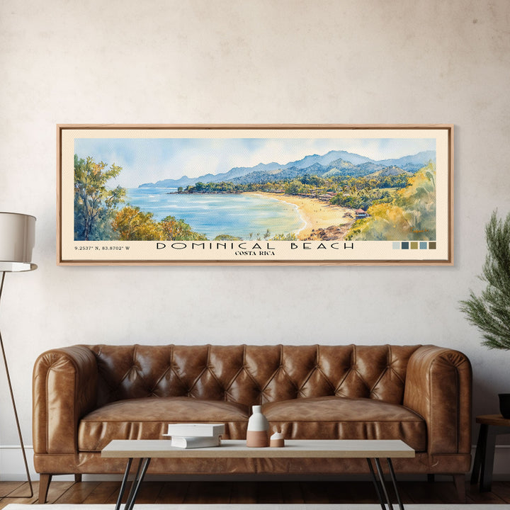 Dominical Beach, Costa Rica Watercolor Print, Vacation Gift, Costa Rica Wall Art, Beach Painting, Beach Decor, Beach Or Lakehouse Art