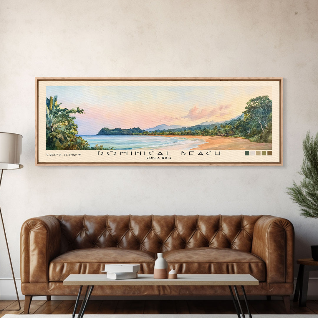 Dominical Beach, Costa Rica Watercolor Beach Print, Vacation Gift, Costa Rica Wall Art, Beach Painting, Beach Decor, Beach Painting