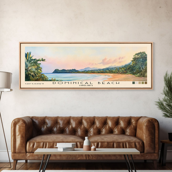 Dominical Beach, Costa Rica Watercolor Beach Print, Vacation Gift, Costa Rica Wall Art, Beach Painting, Beach Decor, Beach Painting