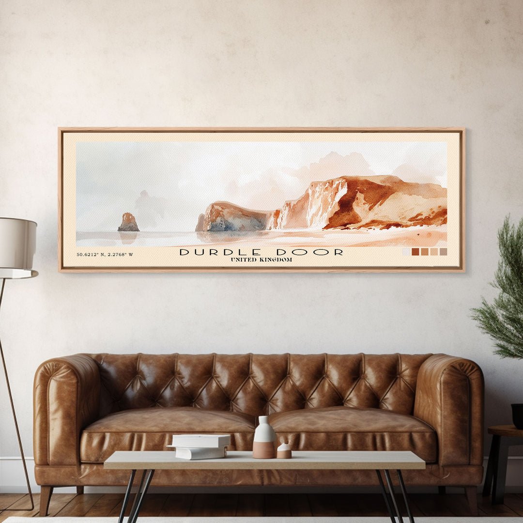 Durdle Door, United Kingdom Watercolor Print, Vacation Gift, United Kingdom Wall Art, Vacation Wall Art, Vacatation Memories, Beach Decor, Beach Or Lakehouse Art