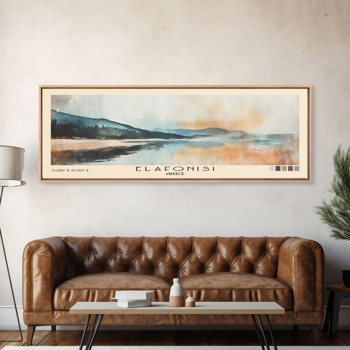 Elafonisi, Greece Watercolor Print, Vacation Gift, Greece Wall Art, Vacation Wall Art, Vacatation Memories, Beach Decor, Beach Or Lakehouse Art