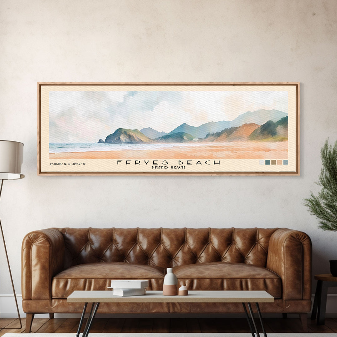 Ffryes Beach, Ffryes Beach Watercolor Print, Vacation Gift, Ffryes Beach Wall Art, Beach Painting, Beach Decor, Beach Or Lakehouse Art