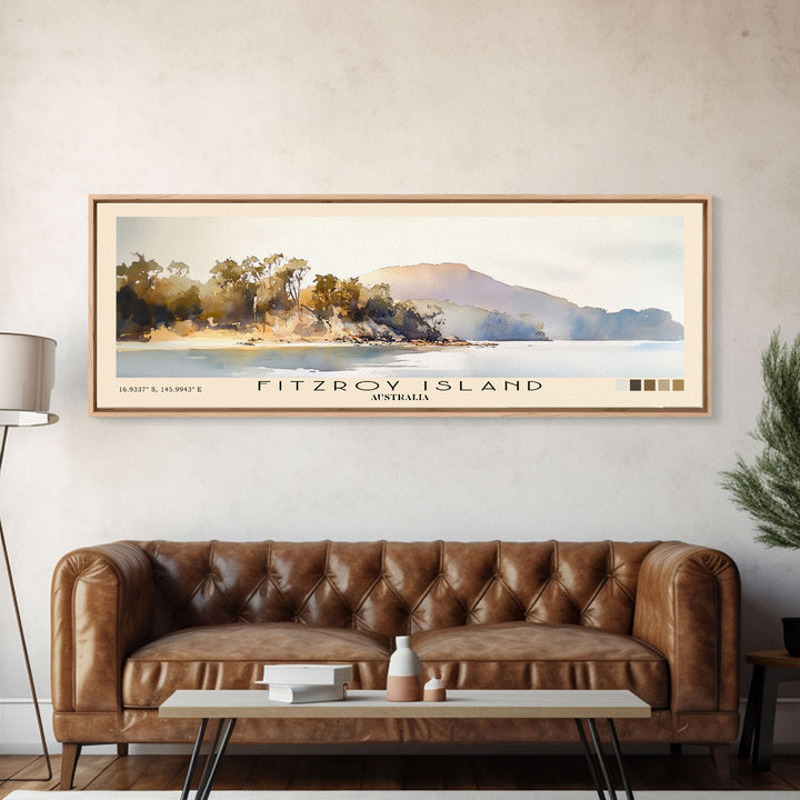 Fitzroy Island, Australia Watercolor Beach Print, Vacation Gift, Australia Wall Art, Beach Painting, Beach Decor, Beach Painting