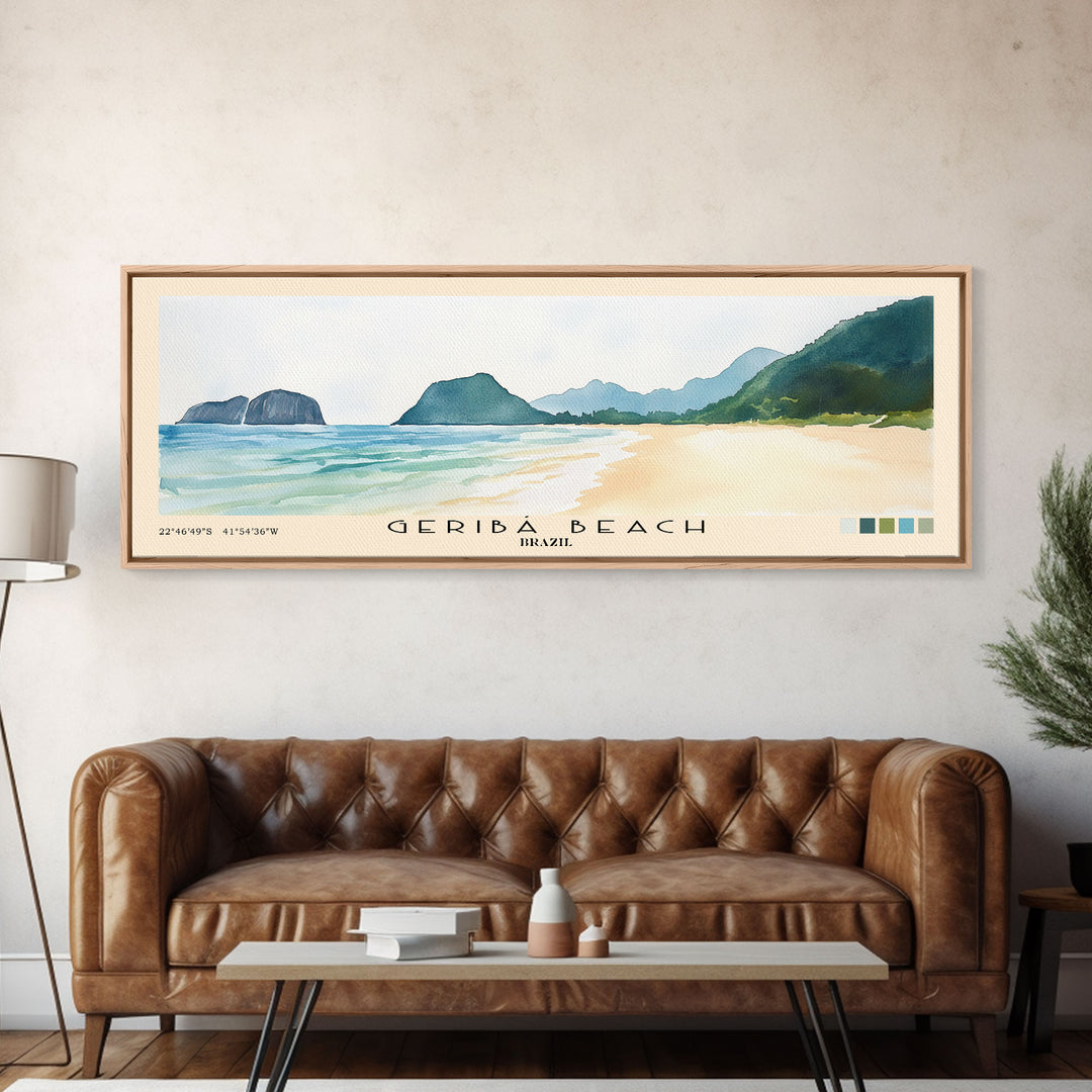 Geribá Beach, Brazil Watercolor Print, Vacation Gift, Brazil Wall Art, Vacation Wall Art, Vacatation Memories, Beach Decor, Beach Or Lakehouse Art