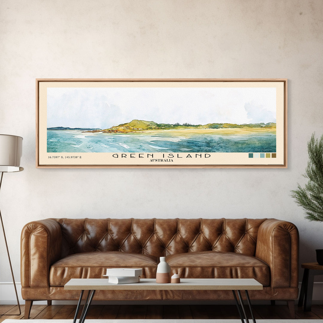 Green Island, Australia Watercolor Print, Vacation Gift, Australia Wall Art, Beach Painting, Beach Decor, Beach Or Lakehouse Art
