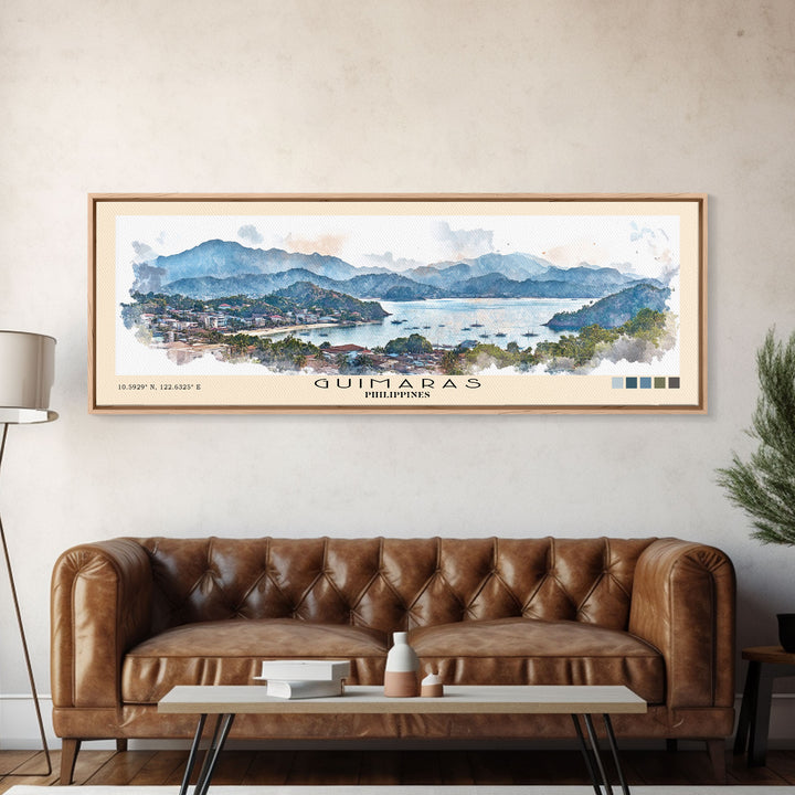 Guimaras, Philippines Watercolor Print, Vacation Gift, Philippines Wall Art, Beach Painting, Beach Decor, Beach Or Lakehouse Art
