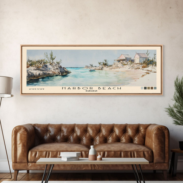 Harbor Beach, Bahamas Watercolor Beach Print, Vacation Gift, Bahamas Wall Art, Beach Painting, Beach Decor, Beach Painting