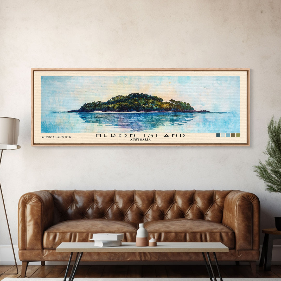 Heron Island, Australia Watercolor Beach Print, Vacation Gift, Australia Wall Art, Beach Painting, Beach Decor, Beach Painting