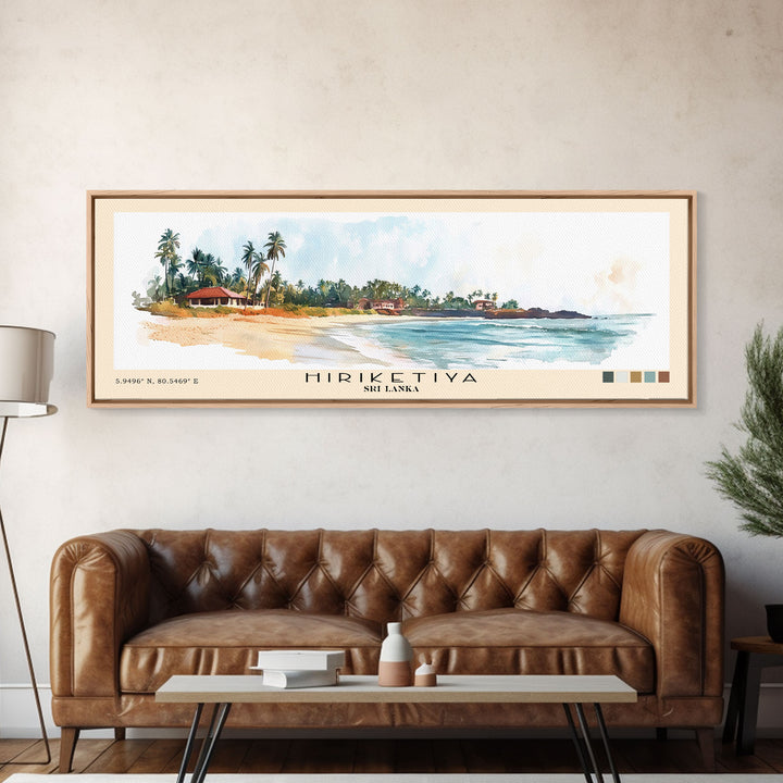 Hiriketiya, Sri Lanka Watercolor Print, Vacation Gift, Sri Lanka Wall Art, Beach Painting, Beach Decor, Beach Or Lakehouse Art