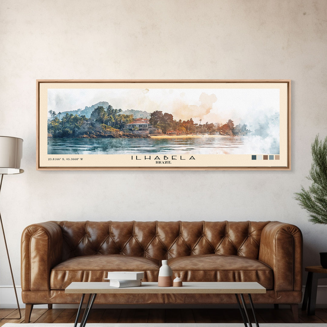 Ilhabela, Brazil Watercolor Print, Vacation Gift, Brazil Wall Art, Beach Painting, Beach Decor, Beach Or Lakehouse Art