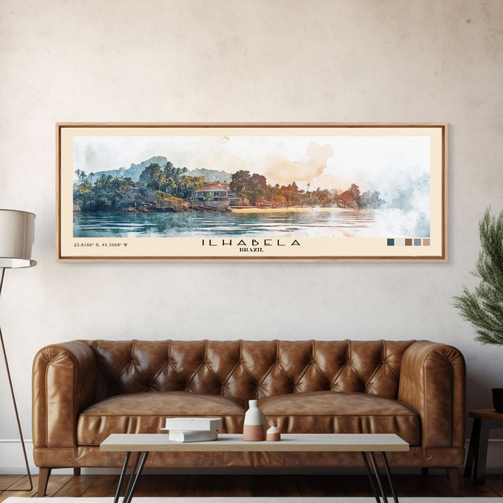 Ilhabela, Brazil Watercolor Print, Vacation Gift, Brazil Wall Art, Beach Painting, Beach Decor, Beach Or Lakehouse Art