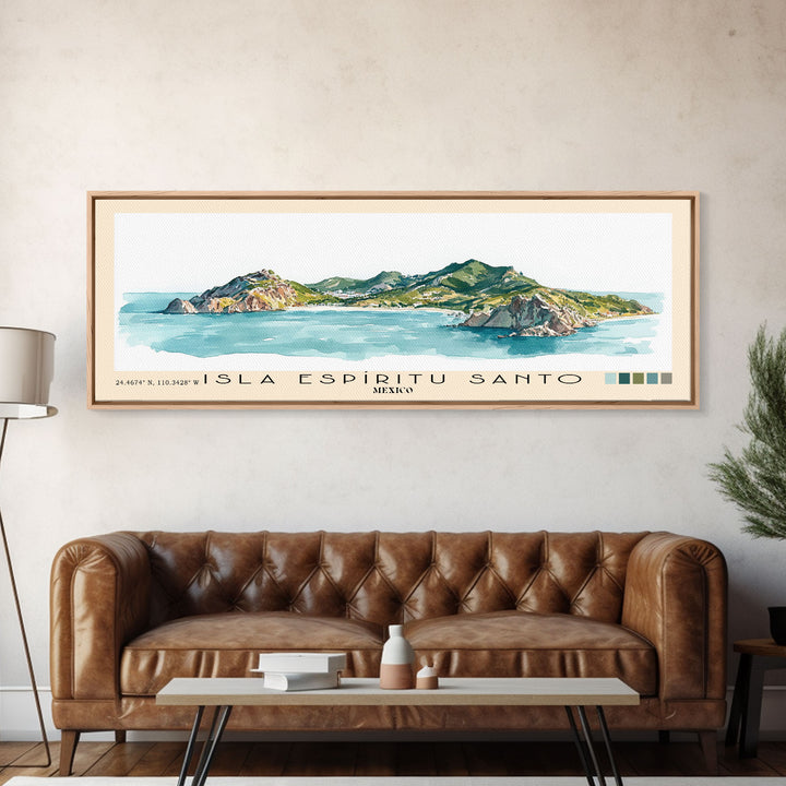 Isla Espíritu Santo, Mexico Watercolor Print, Vacation Gift, Mexico Wall Art, Vacation Wall Art, Vacatation Memories, Beach Decor, Beach Or Lakehouse Art