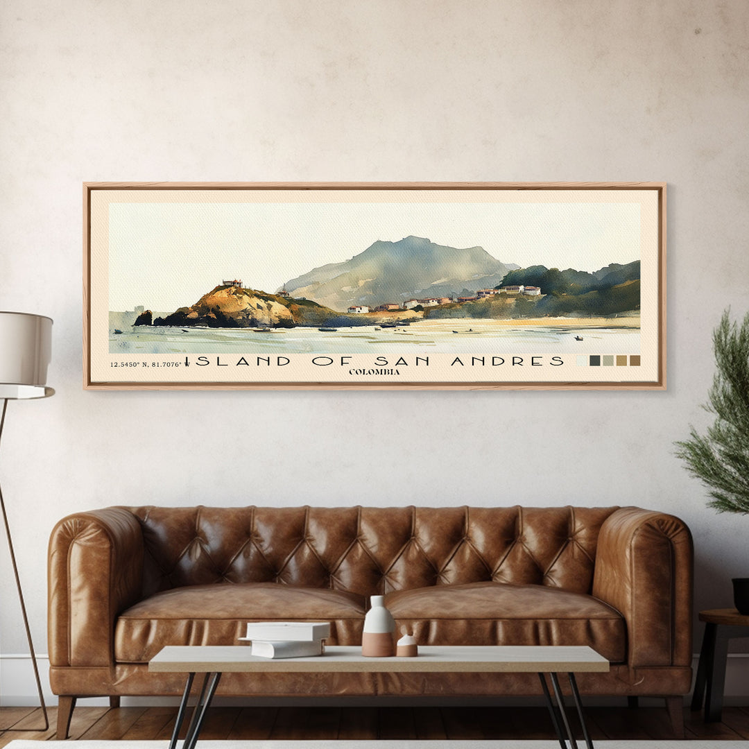 Island of San Andres, Colombia Watercolor Print, Vacation Gift, Colombia Wall Art, Beach Painting, Beach Decor, Beach Or Lakehouse Art