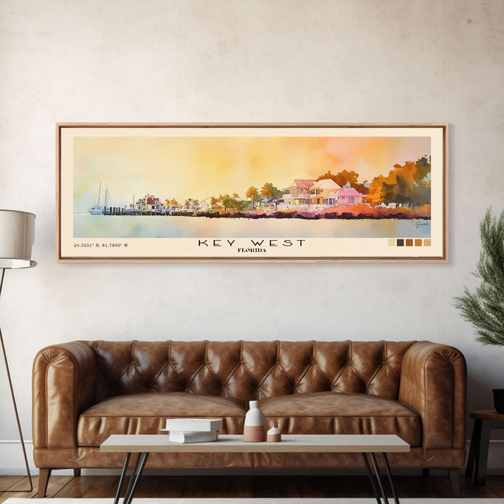 Key West, Florida Watercolor Beach Print, Vacation Gift, Florida Wall Art, Beach Painting, Beach Decor, Beach Painting