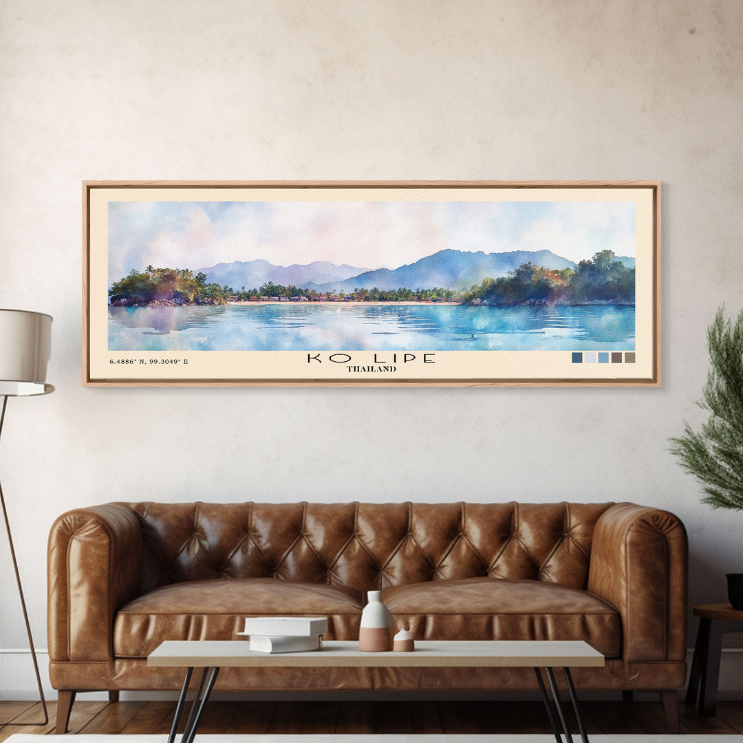 Ko Lipe, Thailand Watercolor Beach Print, Vacation Gift, Thailand Wall Art, Beach Painting, Beach Decor, Beach Painting