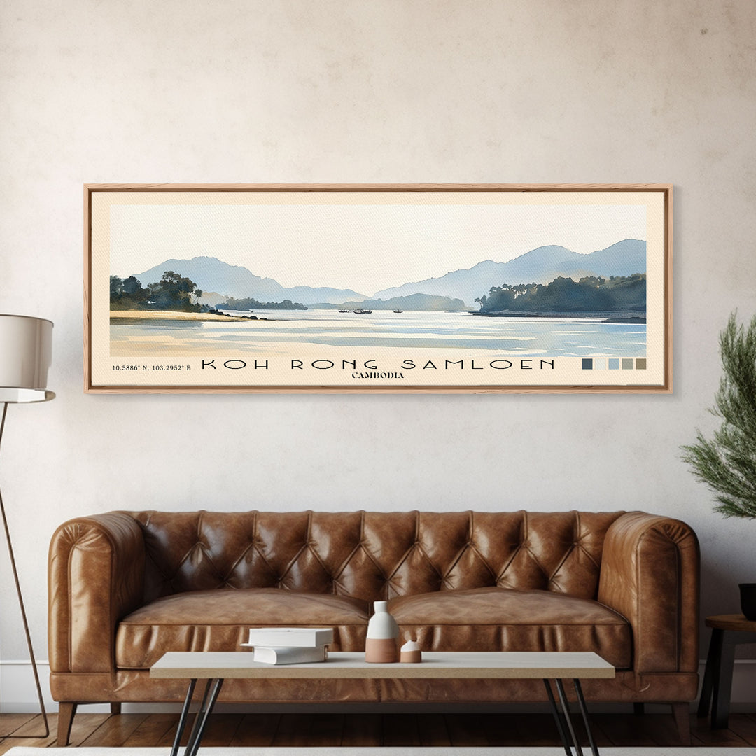 Koh Rong Samloen, Cambodia Watercolor Print, Vacation Gift, Cambodia Wall Art, Vacation Wall Art, Vacatation Memories, Beach Decor, Beach Or Lakehouse Art