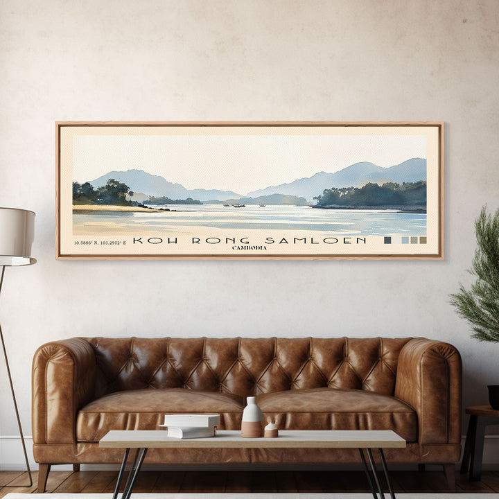Koh Rong Samloen, Cambodia Watercolor Print, Vacation Gift, Cambodia Wall Art, Vacation Wall Art, Vacatation Memories, Beach Decor, Beach Or Lakehouse Art