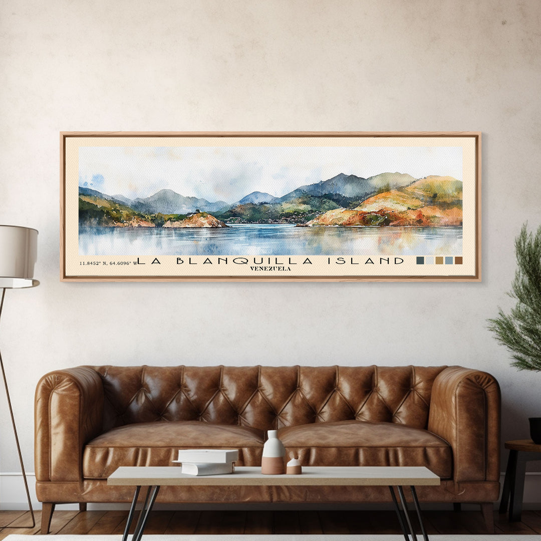 La Blanquilla Island, Venezuela Watercolor Print, Vacation Gift, Venezuela Wall Art, Beach Painting, Beach Decor, Beach Or Lakehouse Art