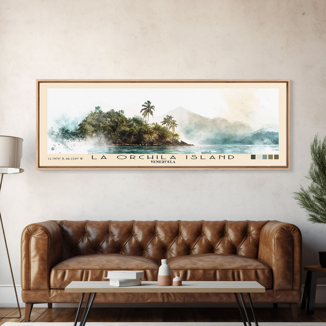 La Orchila Island, Venezuela Watercolor Beach Print, Vacation Gift, Venezuela Wall Art, Beach Painting, Beach Decor, Beach Painting