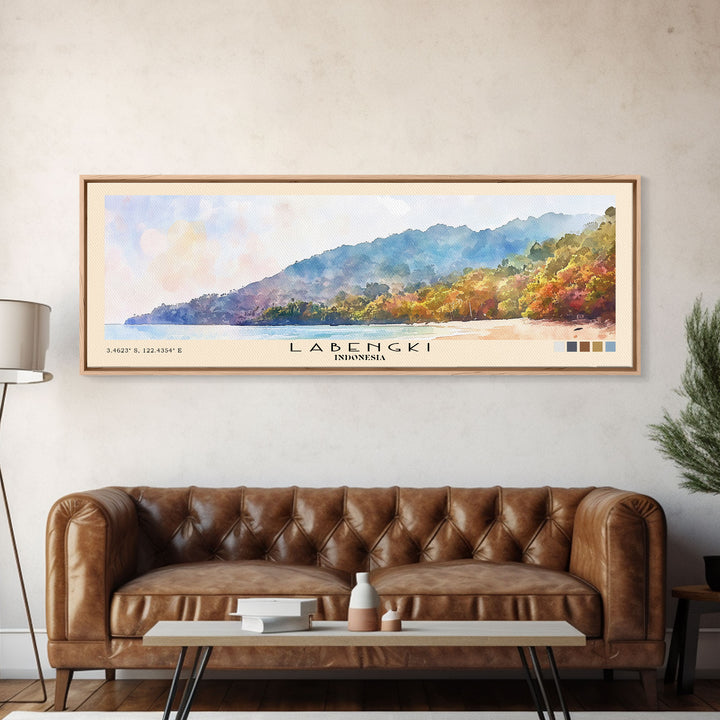 Labengki, Indonesia Watercolor Print, Vacation Gift, Indonesia Wall Art, Vacation Wall Art, Vacatation Memories, Beach Decor, Beach Or Lakehouse Art