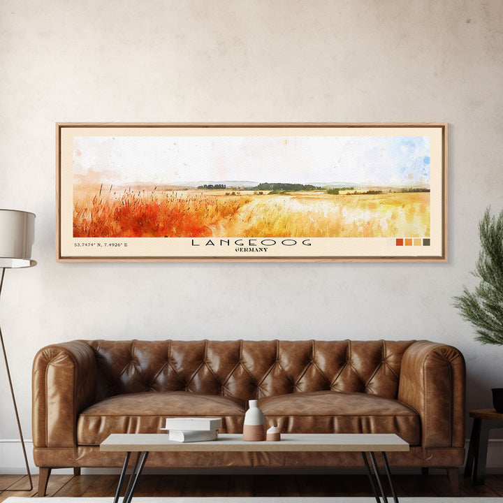 Langeoog, Germany Watercolor Print, Vacation Gift, Germany Wall Art, Beach Painting, Beach Decor, Beach Or Lakehouse Art