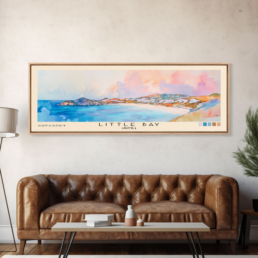 Little Bay, Anguila Watercolor Print, Vacation Gift, Anguila Wall Art, Vacation Wall Art, Vacatation Memories, Beach Decor, Beach Or Lakehouse Art