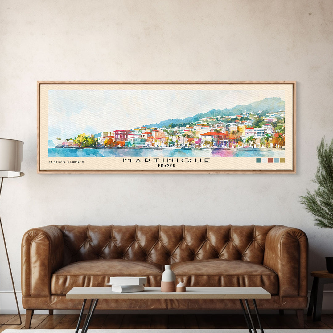 Martinique, France Watercolor Print, Vacation Gift, France Wall Art, Vacation Wall Art, Vacatation Memories, Beach Decor, Beach Or Lakehouse Art