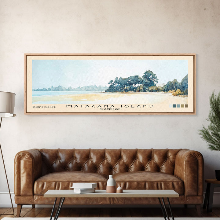 Matakana Island, New Zealand Watercolor Print, Vacation Gift, New Zealand Wall Art, Beach Painting, Beach Decor, Beach Or Lakehouse Art