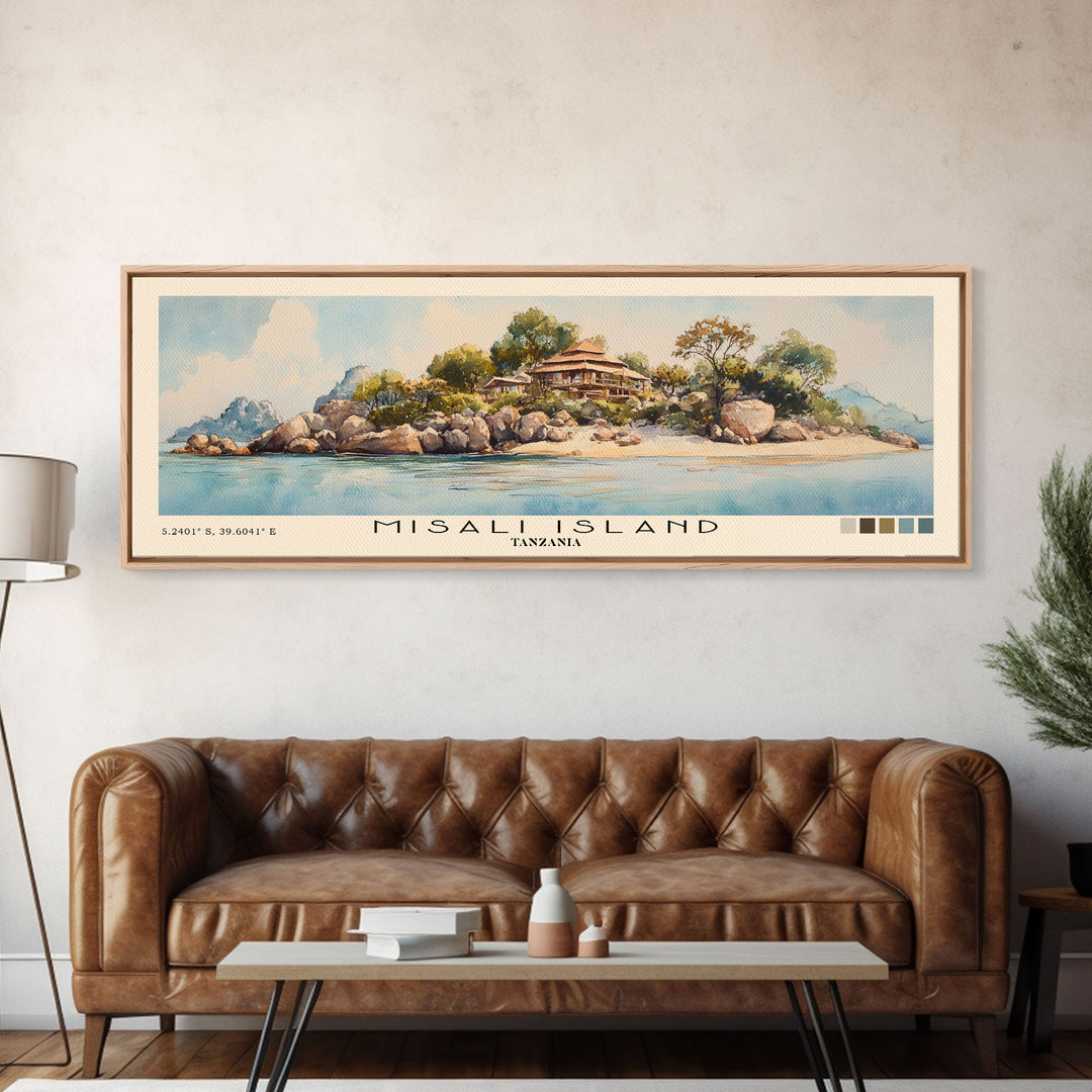 Misali Island, Tanzania Watercolor Print, Vacation Gift, Tanzania Wall Art, Vacation Wall Art, Vacatation Memories, Beach Decor, Beach Or Lakehouse Art
