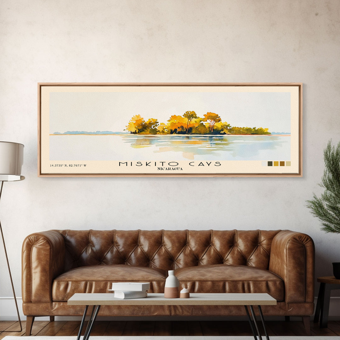 Miskito Cays, Nicaragua Watercolor Print, Vacation Gift, Nicaragua Wall Art, Beach Painting, Beach Decor, Beach Or Lakehouse Art