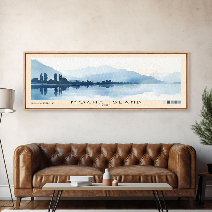 Mocha Island, Chile Watercolor Print, Vacation Gift, Chile Wall Art, Vacation Wall Art, Vacatation Memories, Beach Decor, Beach Or Lakehouse Art