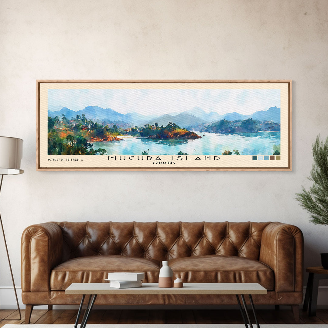 Mucura Island, Colombia Watercolor Print, Vacation Gift, Colombia Wall Art, Beach Painting, Beach Decor, Beach Or Lakehouse Art